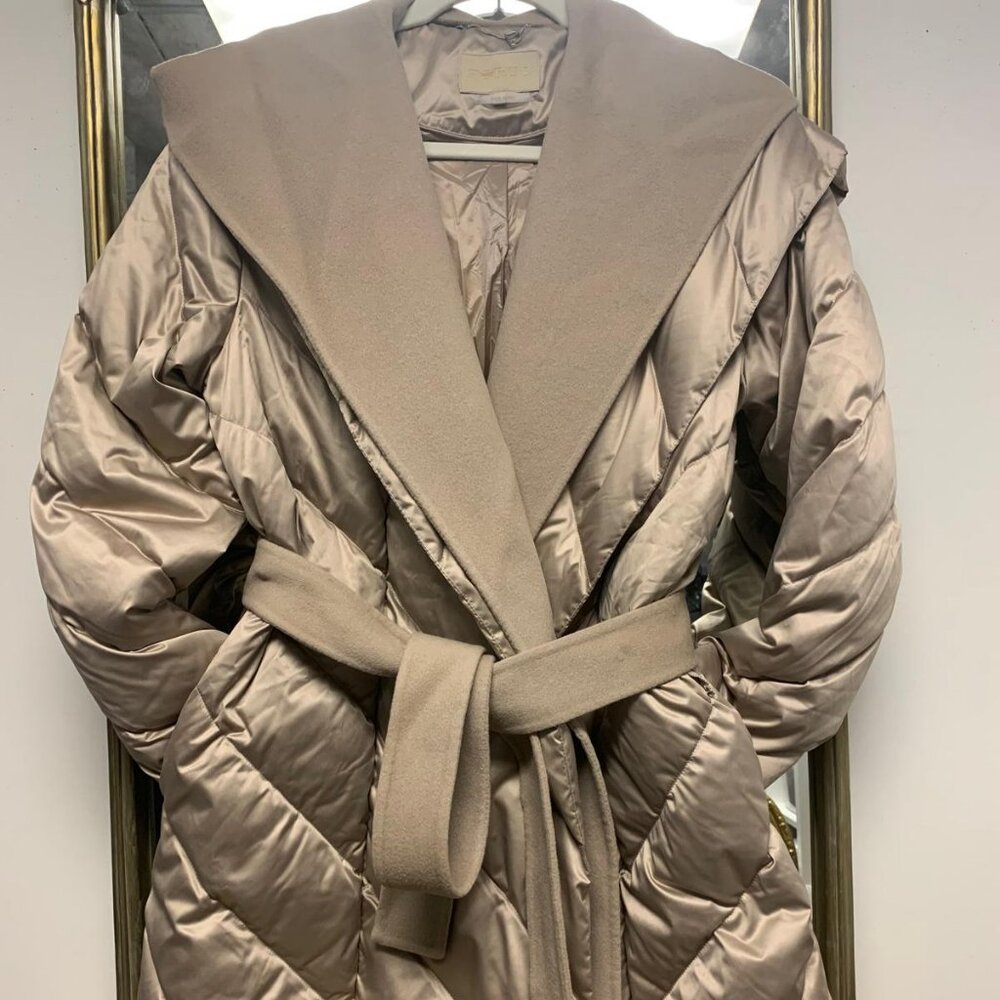 Ports Belted Quilted Coat with Hood